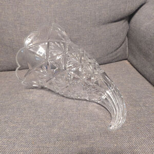 Shannon Crystal Clear Cornucopia Vase One Size
